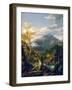 Indian Pass  Paysage De Torrent Avec Indien D'amerique - Peinture De Thomas Cole (1801-1848) - 184-Thomas Cole-Framed Giclee Print