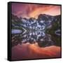 Indian Peaks Reflection-Darren White Photography-Framed Stretched Canvas