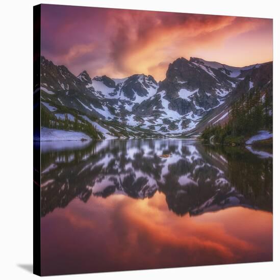 Indian Peaks Reflection-Darren White Photography-Stretched Canvas