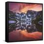 Indian Peaks Reflection-Darren White Photography-Framed Stretched Canvas