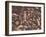 Indian Petroglyphs Drawn on Red Standstone by Scratching Away Dark Desert Varnish of Iron Oxides-Tony Waltham-Framed Photographic Print