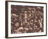 Indian Petroglyphs Drawn on Red Standstone by Scratching Away Dark Desert Varnish of Iron Oxides-Tony Waltham-Framed Photographic Print