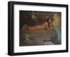 Indian Playing Flute-Eanger Irving Couse-Framed Giclee Print