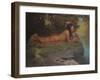 Indian Playing Flute-Eanger Irving Couse-Framed Giclee Print