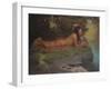 Indian Playing Flute-Eanger Irving Couse-Framed Giclee Print