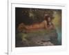 Indian Playing Flute-Eanger Irving Couse-Framed Giclee Print