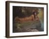 Indian Playing Flute-Eanger Irving Couse-Framed Giclee Print