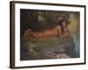 Indian Playing Flute-Eanger Irving Couse-Framed Giclee Print