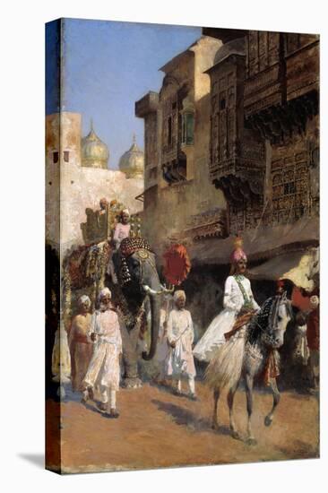 Indian prince and ceremony, circa 1895-Edwin Lord Weeks-Stretched Canvas
