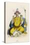 Indian Rajah Sitting Cross- Legged, Smoking a Hookah-null-Stretched Canvas