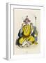 Indian Rajah Sitting Cross- Legged, Smoking a Hookah-null-Framed Art Print