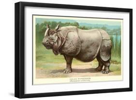 Indian Rhinoceros-null-Framed Art Print