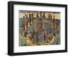 Indian Ritual Dance from the Village of Secoton, Book Illustration, circa 1570-80-John White-Framed Giclee Print