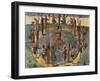 Indian Ritual Dance from the Village of Secoton, Book Illustration, circa 1570-80-John White-Framed Giclee Print