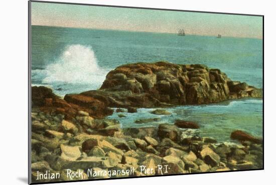 Indian Rock, Narragansett Pier, Rhode Island-null-Mounted Art Print