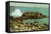 Indian Rock, Narragansett Pier, Rhode Island-null-Framed Stretched Canvas