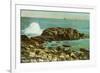 Indian Rock, Narragansett Pier, Rhode Island-null-Framed Art Print