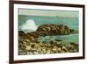 Indian Rock, Narragansett Pier, Rhode Island-null-Framed Art Print