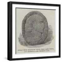 Indian Rock Sculpture Found Near Lake Utopia, New Brunswick-null-Framed Giclee Print