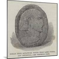 Indian Rock Sculpture Found Near Lake Utopia, New Brunswick-null-Mounted Giclee Print
