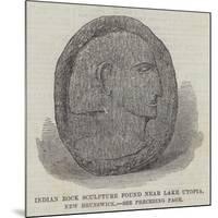 Indian Rock Sculpture Found Near Lake Utopia, New Brunswick-null-Mounted Giclee Print