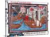 Indian Sailing Ships Described by Marco Polo, 15th Century-null-Stretched Canvas