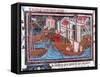 Indian Sailing Ships Described by Marco Polo, 15th Century-null-Framed Stretched Canvas