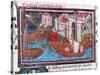 Indian Sailing Ships Described by Marco Polo, 15th Century-null-Stretched Canvas