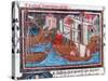 Indian Sailing Ships Described by Marco Polo, 15th Century-null-Stretched Canvas