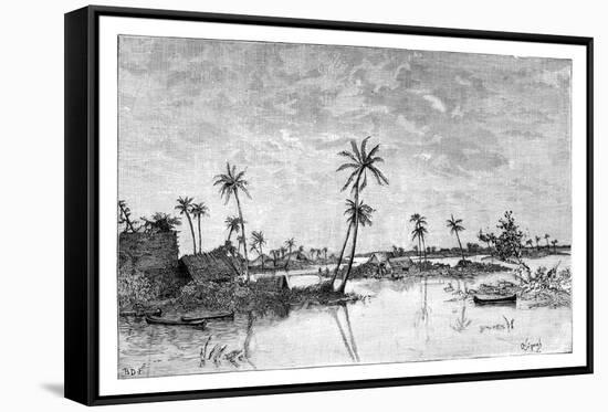 Indian Settlement on the Islands of San Blas Bay, C1890-null-Framed Stretched Canvas