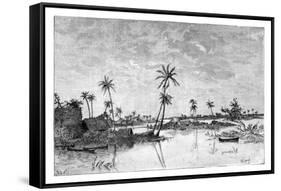 Indian Settlement on the Islands of San Blas Bay, C1890-null-Framed Stretched Canvas