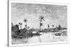 Indian Settlement on the Islands of San Blas Bay, C1890-null-Stretched Canvas