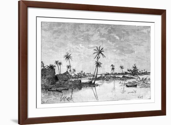 Indian Settlement on the Islands of San Blas Bay, C1890-null-Framed Giclee Print