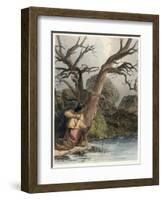 Indian Shooting Fish-Seth Eastman-Framed Giclee Print