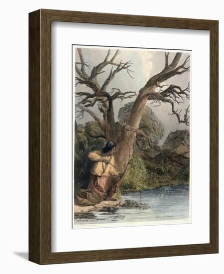 Indian Shooting Fish-Seth Eastman-Framed Giclee Print