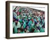 Indian Sikh Pilgrims Wait for Immigration Clearance at Wagah Railway Station Near Lahore-null-Framed Photographic Print