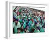 Indian Sikh Pilgrims Wait for Immigration Clearance at Wagah Railway Station Near Lahore-null-Framed Photographic Print