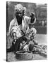 Indian Snake Charmer with Mongoose and Cobra, 1936-null-Stretched Canvas