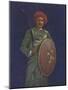 Indian soldier with sword and shield - early 20th century-Mortimer Ludington Menpes-Mounted Giclee Print