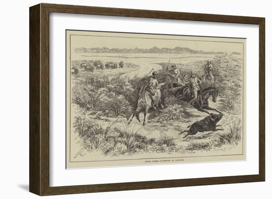 Indian Sports, Pig-Sticking at Cawnpore-null-Framed Giclee Print