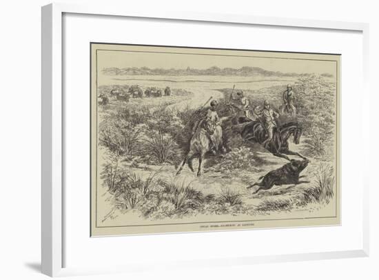 Indian Sports, Pig-Sticking at Cawnpore-null-Framed Giclee Print