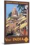 Indian State Railways Poster-null-Mounted Art Print