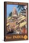 Indian State Railways Poster-null-Stretched Canvas