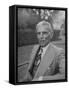 Indian Statesman Mohammed Ali Jinnah Sitting in His Garden-null-Framed Stretched Canvas