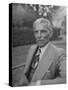 Indian Statesman Mohammed Ali Jinnah Sitting in His Garden-null-Stretched Canvas