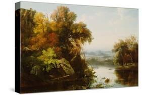 Indian Summer, 1855-Regis Francois Gignoux-Stretched Canvas