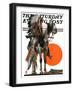 "Indian Sunset," Saturday Evening Post Cover, March 17, 1923-Joseph Christian Leyendecker-Framed Premium Giclee Print