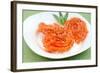 Indian Sweets Hot Jalebi on Green Mat-SNEHITDESIGN-Framed Photographic Print