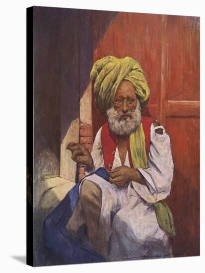 Indian tailor - early 20th century-Mortimer Ludington Menpes-Stretched Canvas