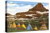 Indian Tepees, Glacier Park, Montana-null-Stretched Canvas
